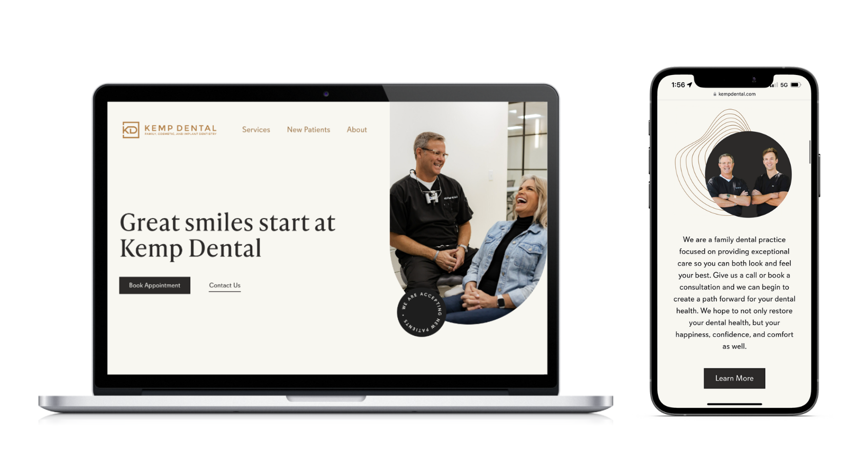 Kemp Dental website