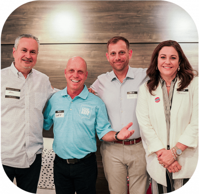 The 5by5 founders with skater Scott Hamilton